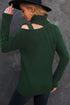 Strapped Cut Out Shoulder Turtleneck Sweater